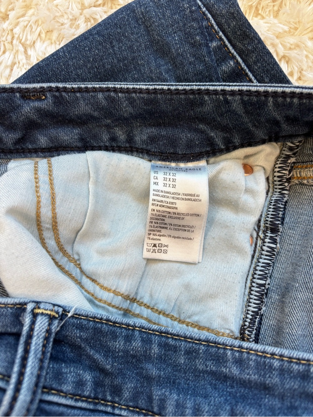 American Eagle Outfitters Men's Airflex+ Original Straight Jeans 32 x 32 - Picture 4 of 4